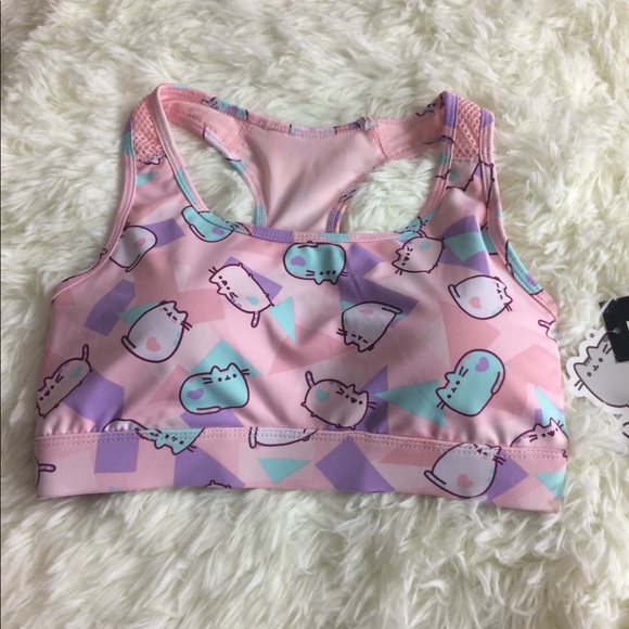 pusheen sports bra